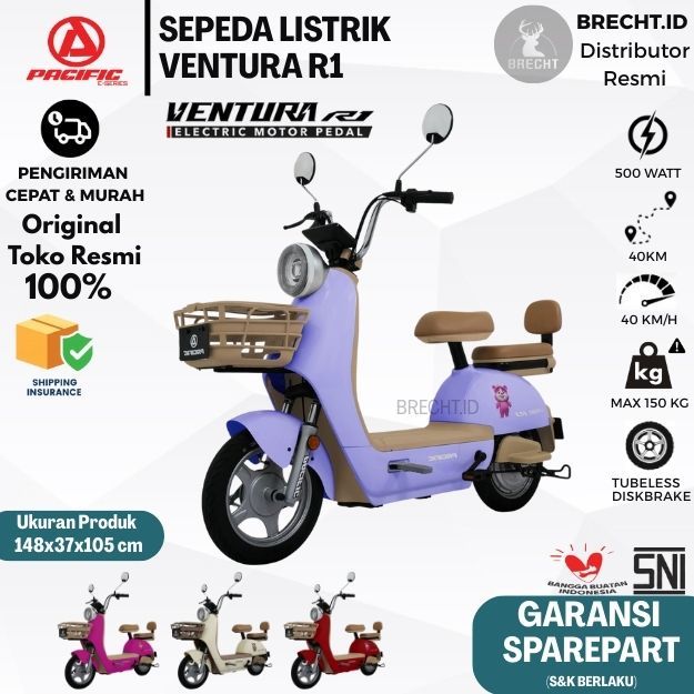 Sepeda Listrik Pacific Ventura R1 E Bike 500 Watt By Pacific New Series