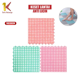 Satu Keluarga Keset Lantai Anti Slip Polkadot Dapur Mat Non-Slip C236 Karpet Kamar Mandi Anti Licin 30x30CM