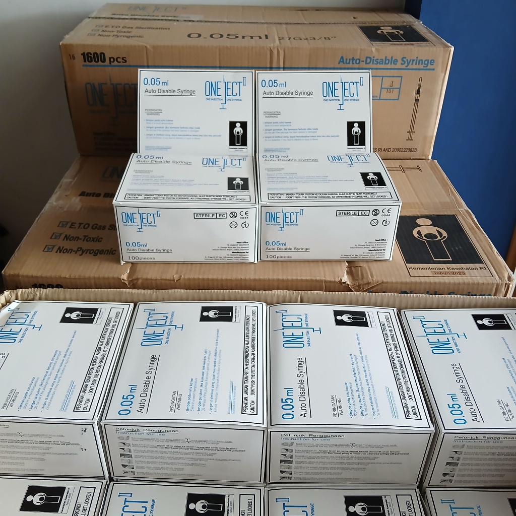 Jual Spuit/Syringe 0.05ml Oneject/ Spuit 0.05cc One Ject (Box) | Shopee ...