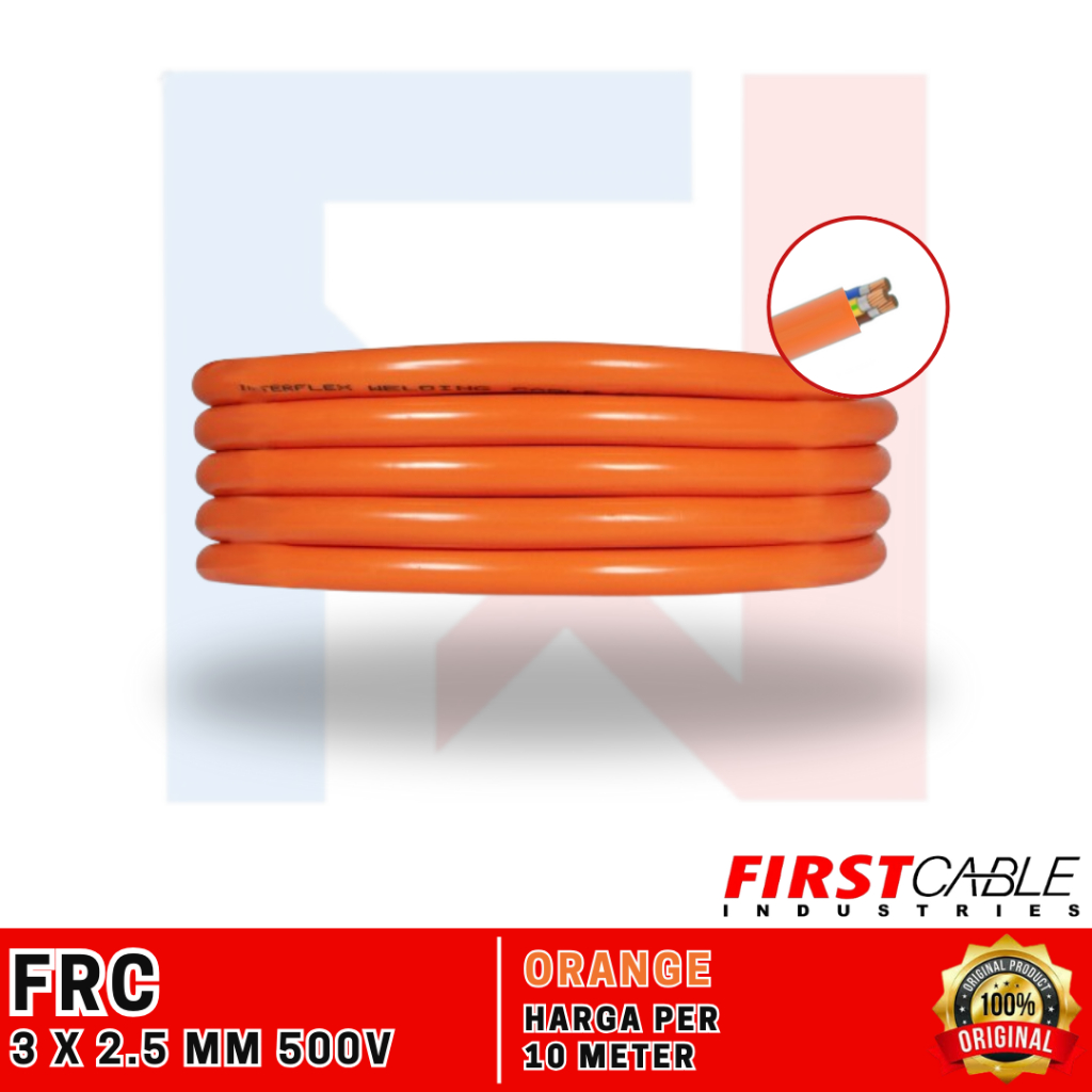 Jual KABEL FRC (Fire Resistance Cable BS6387) 3 x 2.5 mm 0,6/1kV ORANGE ...