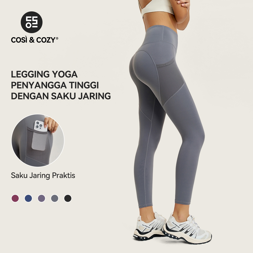 COSI COZY Celana Yoga Legging Highwaist Training Wanita Celana Olahraga Wanita panjang yoga