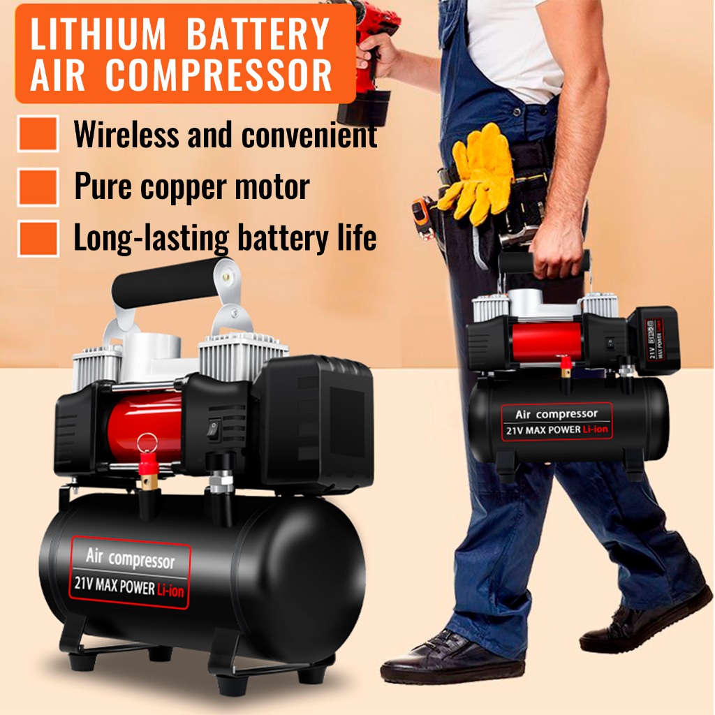 Jual WARMEE 800W Cordless Kompressor Angin Listrik Mini Silent Tanpa ...