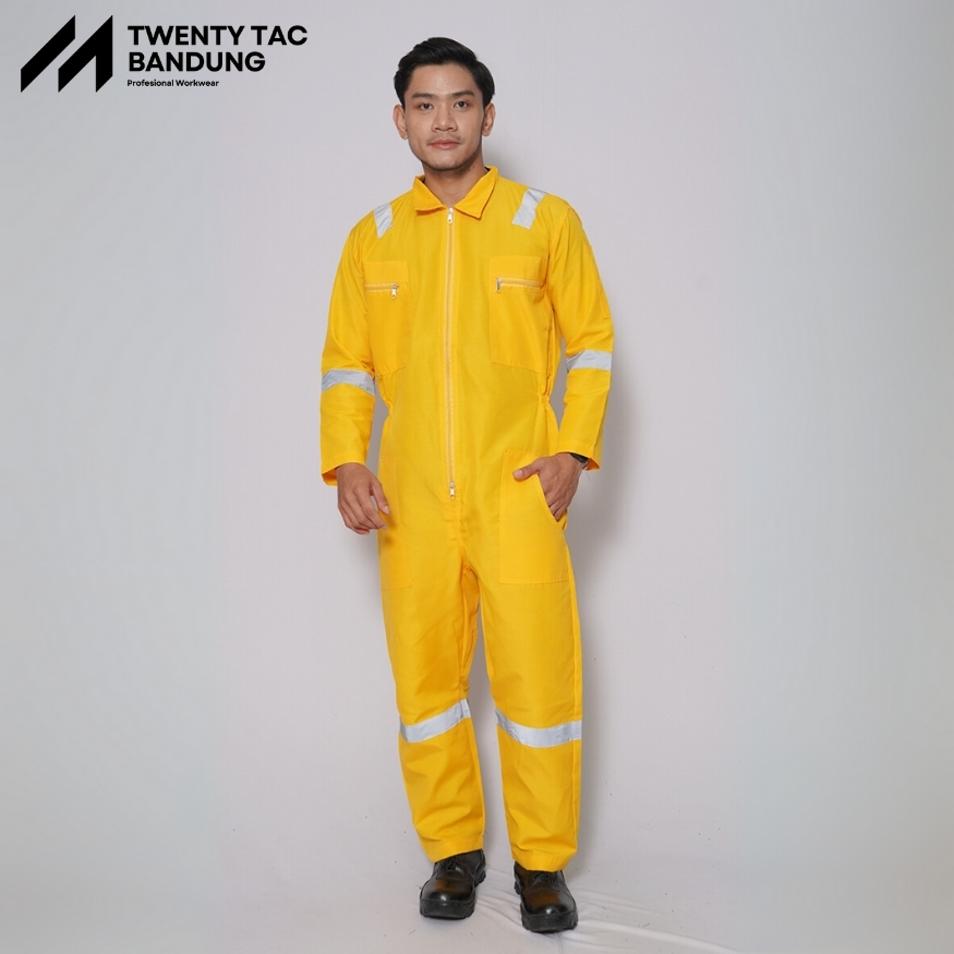 Jual Wearpack Safety Ripstop Overall Setelan Kerja Kuning / Seragam ...