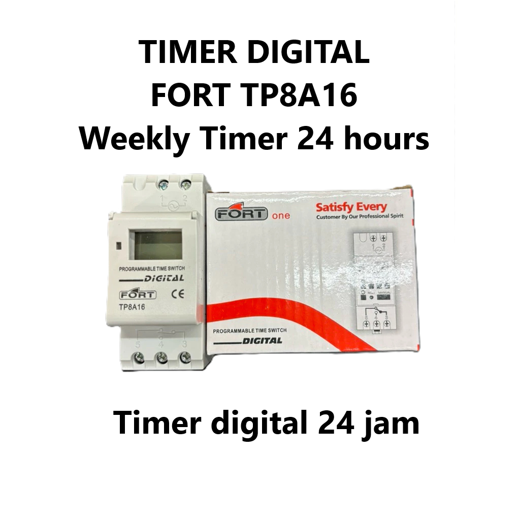 Jual Timer Fort TP8A16 Pengatur waktu Digital Weekly Timer 24 hours ...