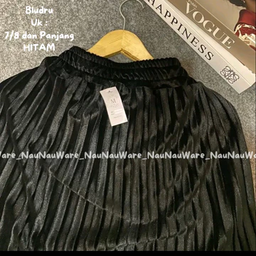 NauNau Rok Plisket Bludru Panjang Dewasa Premium Stylish Elegan