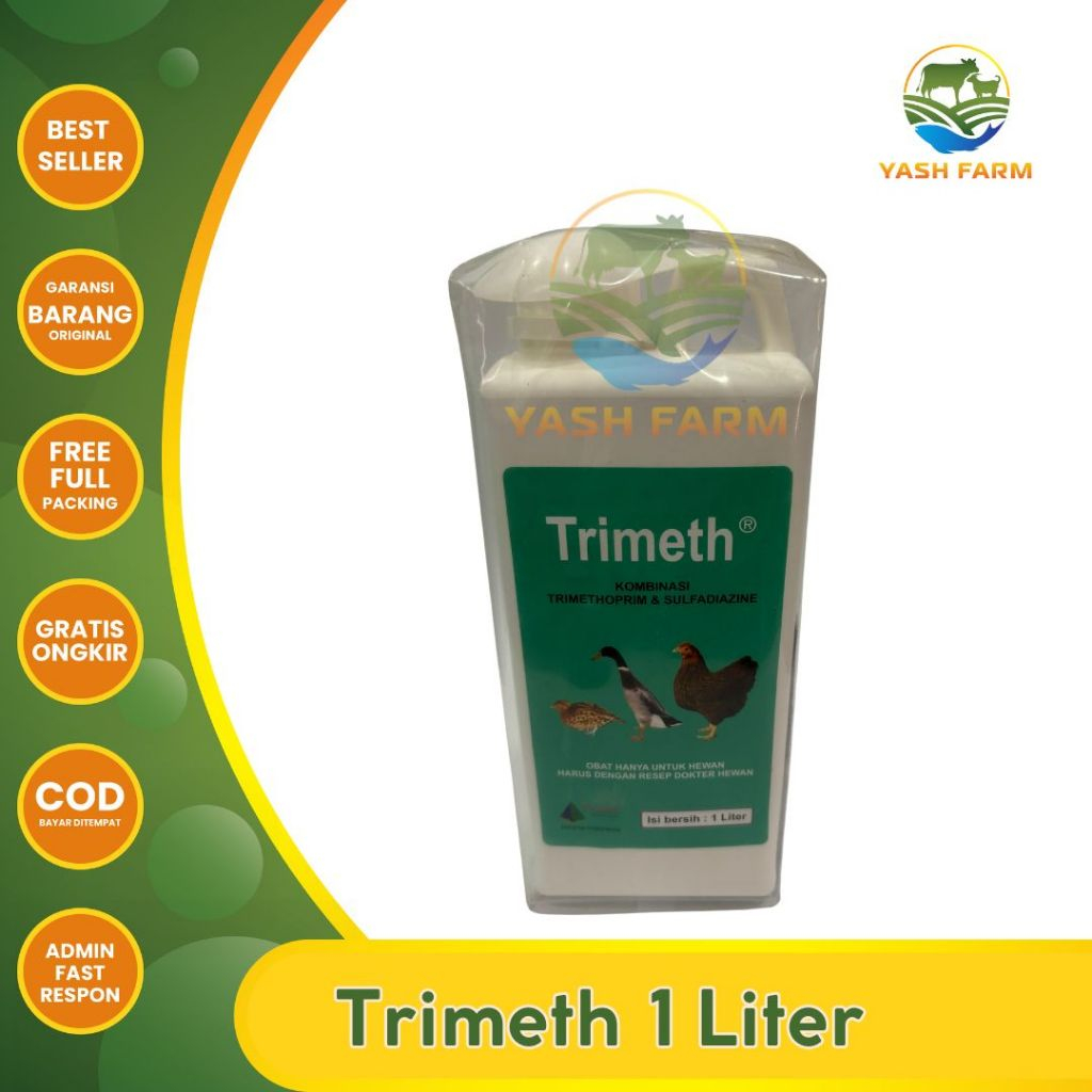 Jual TRIMETH 1 LITER MENGATASI PENYAKIT PENCERNAAN DAN PERNAFASAN PADA ...