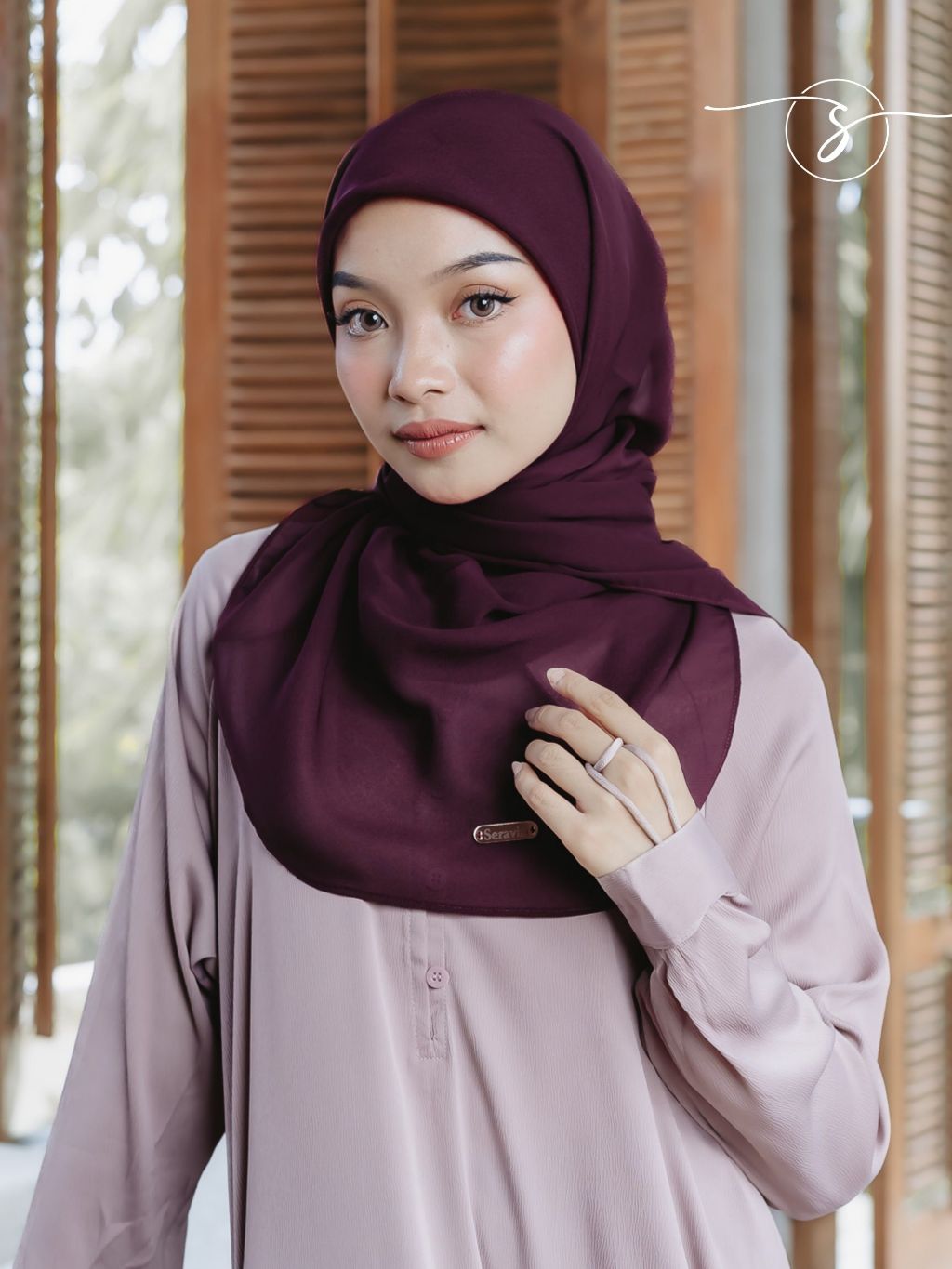 Jual Seravin - Hijab Malay Segi Empat Oval Standar Polycotton Premium ...