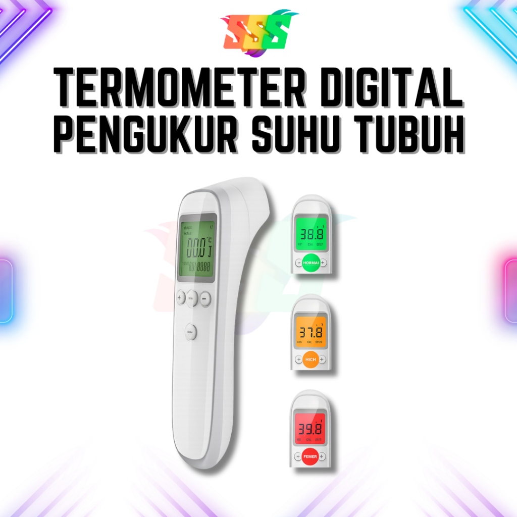 Jual Thermometer Digital Thermogun Termometer Alat Pengukur Suhu Badan ...