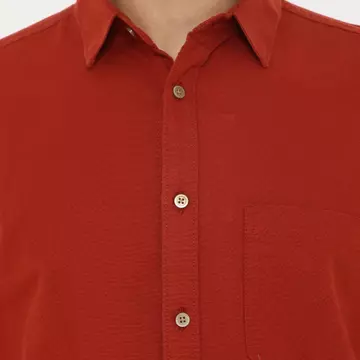 Men Clo Kemeja Pria Basic Polos Lengan Pendek Katun Linen 1090