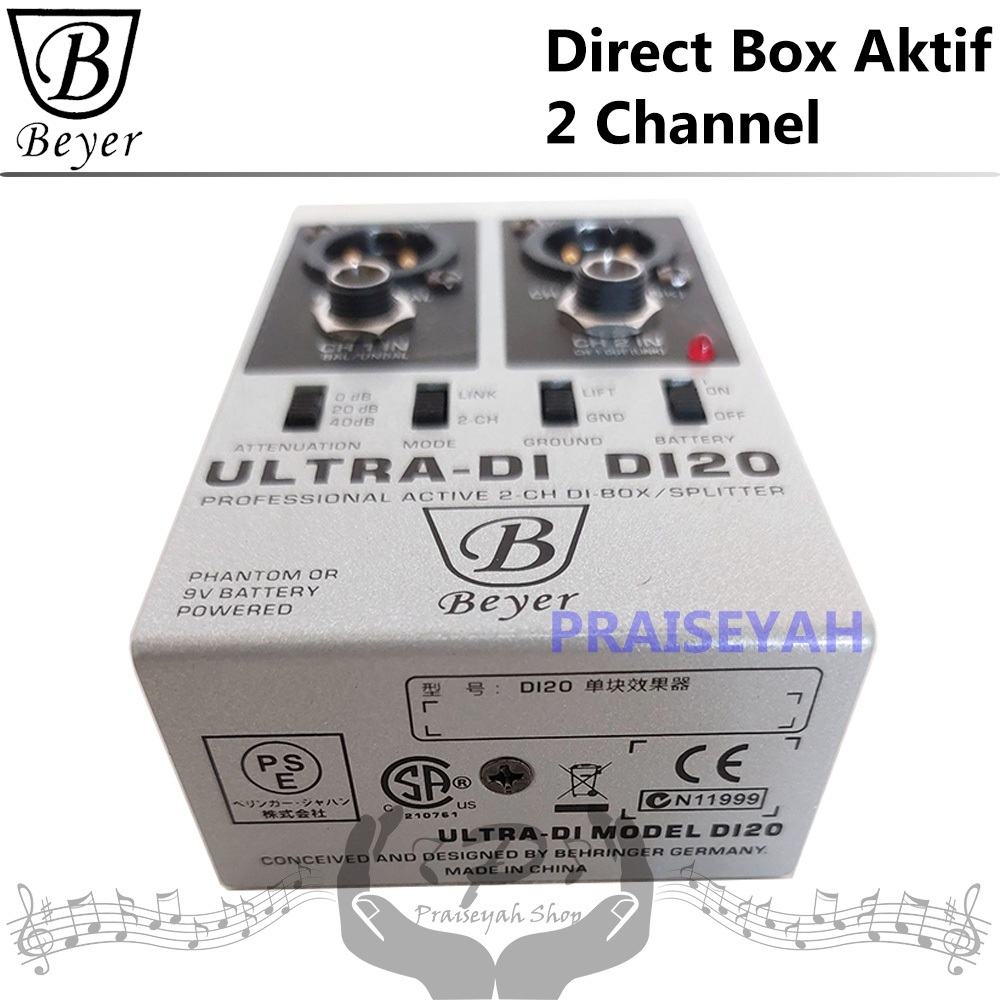 Jual Direct Box Beyer Ultra-DI DI20 – Professional Active 2-Channel DI ...
