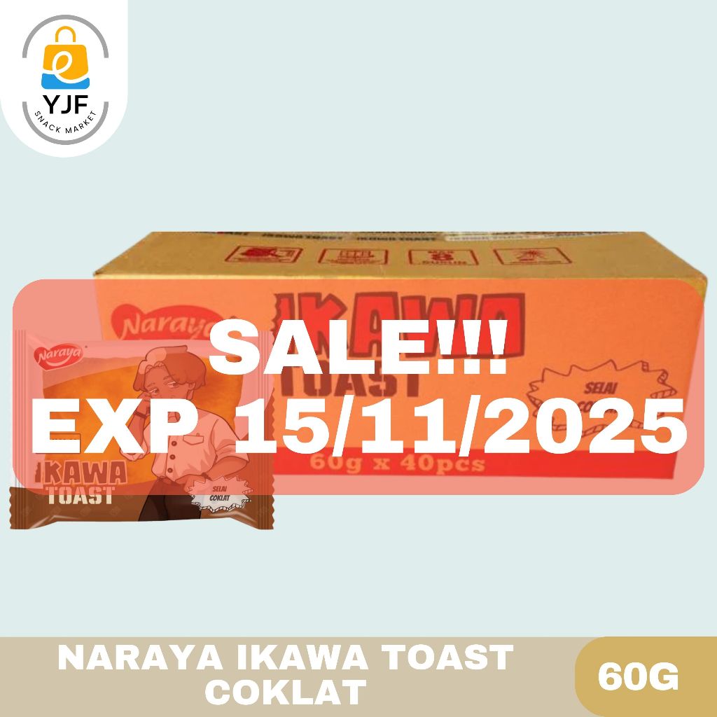 Jual Naraya Ikawa Toast KARTON 40 PCS / Roti Panggang Cream Cheese ...