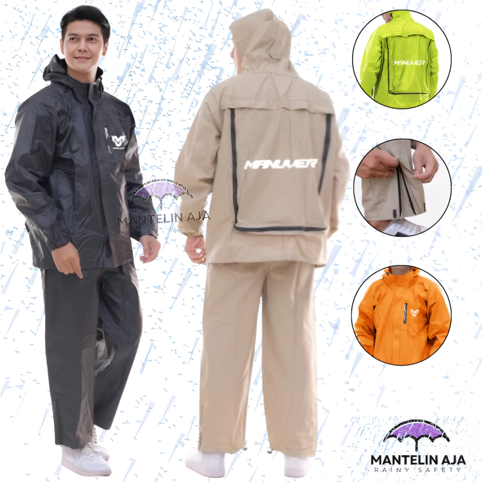 Jas Hujan Ransel Backpack Besar Mantel Hujan Pria Wanita Bahan Premium Tebal Kuat Anti Air Rembes
