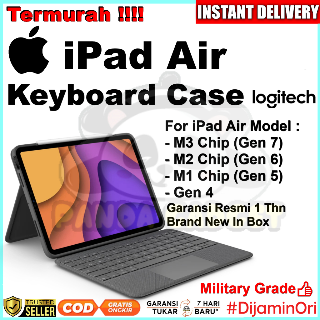 Logitech iPad Air Keyboard Case Casing Magic Keyboard Alternative  Combo touch Folio Trackpad