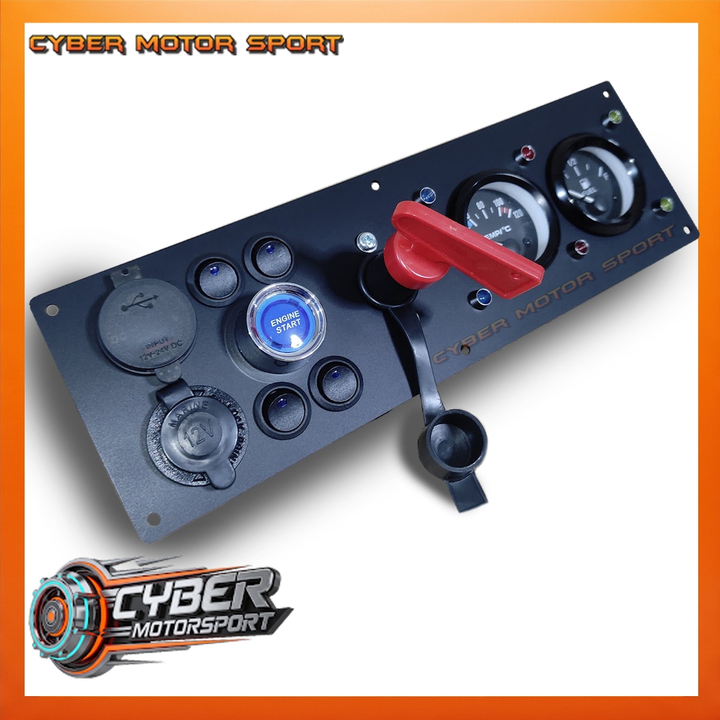 Jual Indikator dashboard mobil universal 12v Water temperatur volt ...