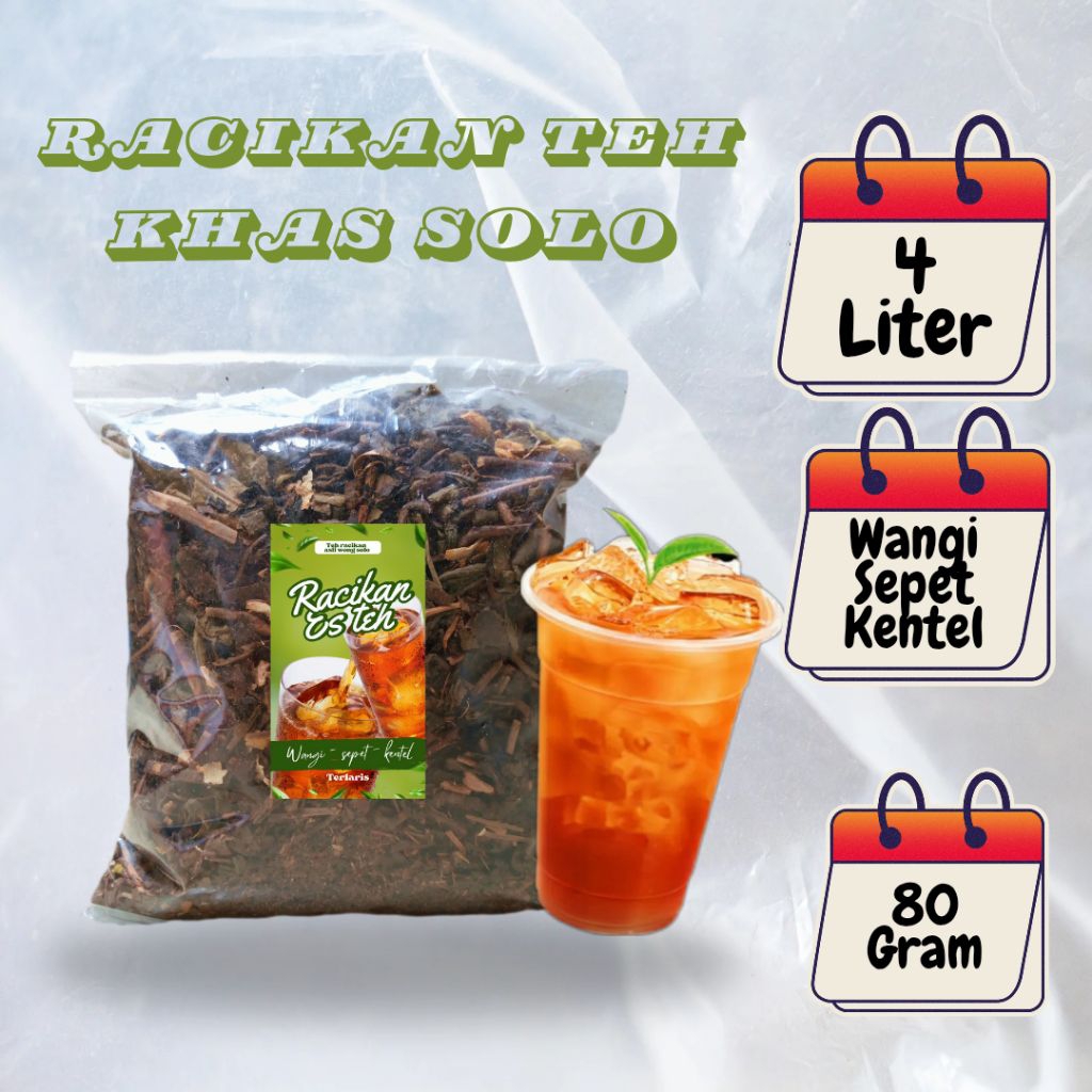 Jual teh racikan enak khas wedangan kota solo 80 g, racikan es teh ...