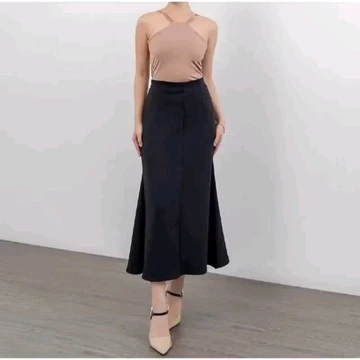 Rok Mermaid Skirt Maxi Midi Rok Panjang Duyung Scuba Premium Halus Lembut Jatuh Tanpa Jahitan