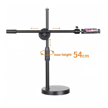 Tripod Stand Holder Overhead Meja Untuk HP Lampu Konten Kamera