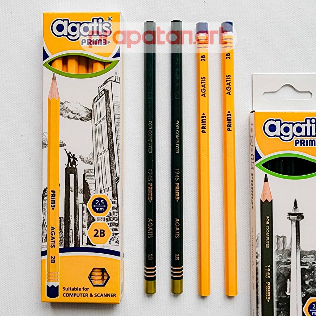 Jual Pensil Tulis Agatis PRIME 2B | 1 BOX ISI 12PCS | Writing Pencil ...