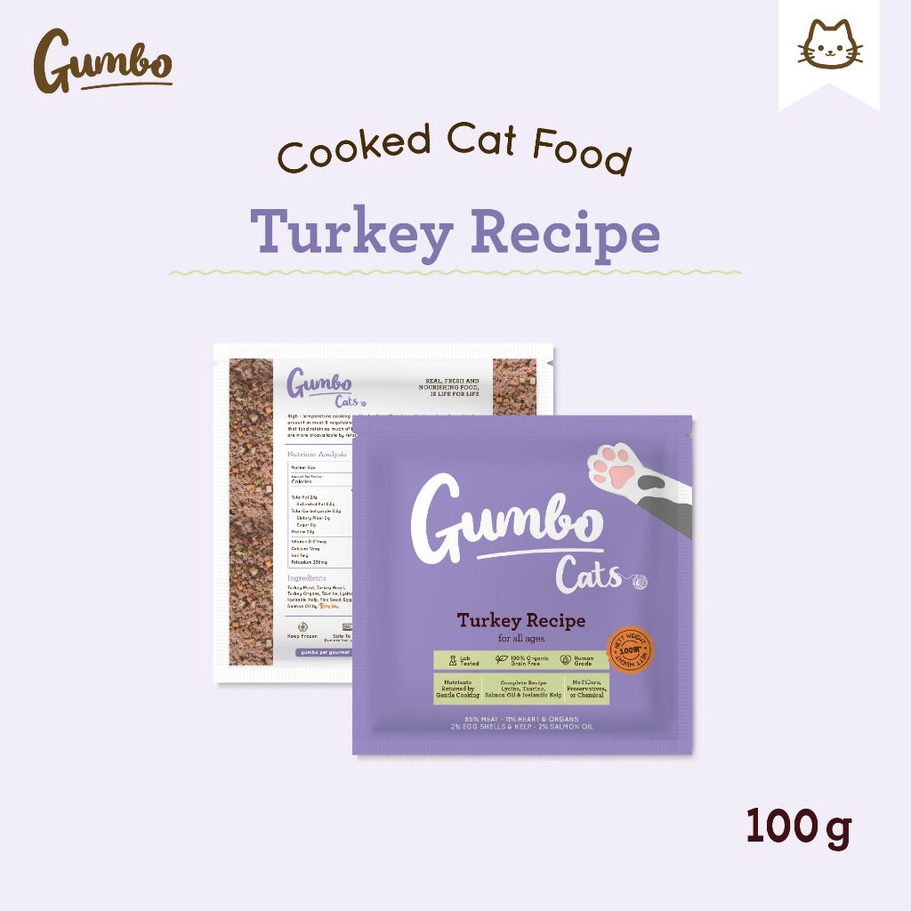 Jual GUMBO TURKEY CHIA FRESH COOKED CAT FOOD MAKANAN KUCING ( 100gr ... - Chia Seed And Turkey Kitten Food For Kidney Health