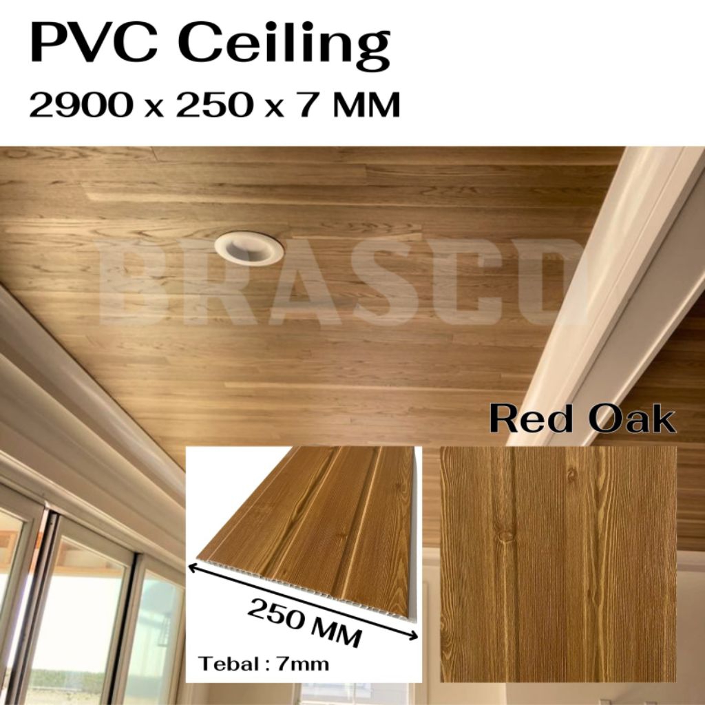 Jual PVC Ceiling Grade A+ 2.9 Meter Plafon Atap Panel 3 Meter 3m Anti ...