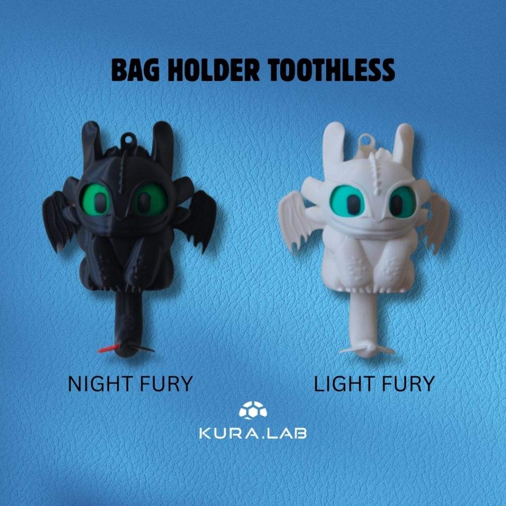 Jual TOOTHLESS BAG HANGER - GANTUNGAN TAS LUCU 3D PRINT By KURA.LAB ...
