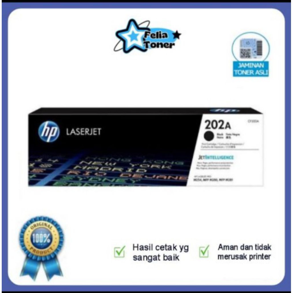 Jual toner hp laserjet 202a original (black) | Shopee Indonesia