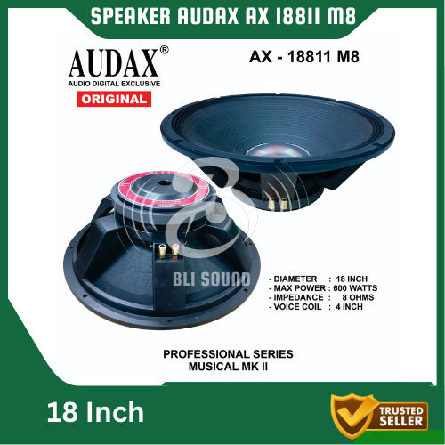 Jual SPEAKER AUDAX AX 18811 M8 WOOFER 18 INCH SPEAKER AUDAX AX