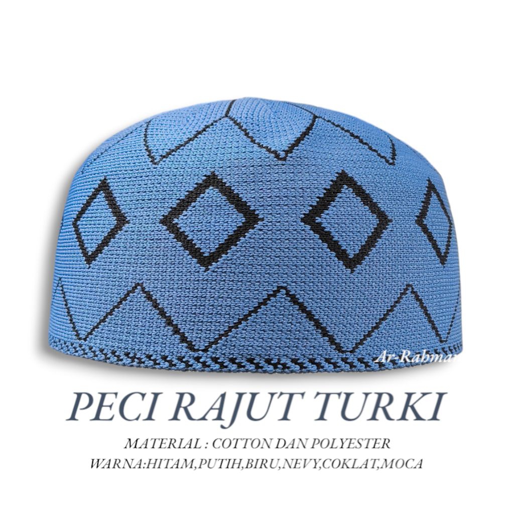 Jual Peci Rajut Terbaru Variasi Warna Dewasa/Peci Rajut Motif Kotak ...
