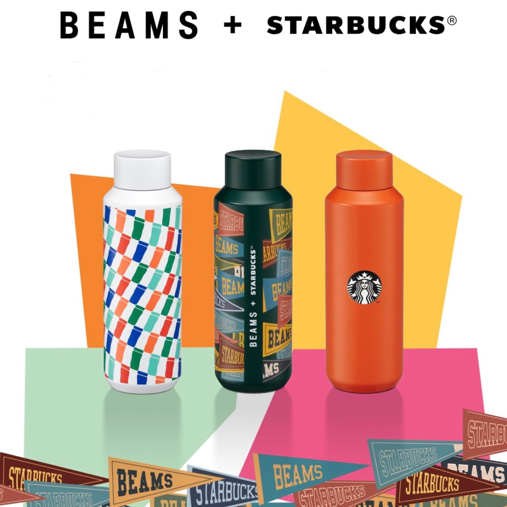 Jual Tumbler Starbucks x Beams Putih Hitam Orange Merah Botol Minum ...