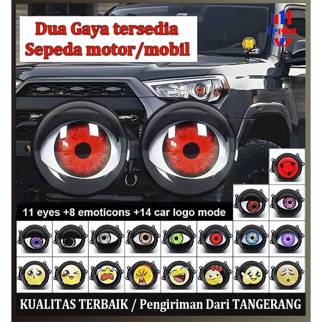 [Banyak pola mata] 3 Inch 3D Lampu Moving Devil Eye Animasi 12V-36V Lampu Mobil Lensa Sharingan Kit Retrofit Kit