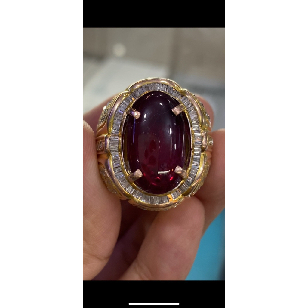 Jual cincin ruby berlian emas | Shopee Indonesia