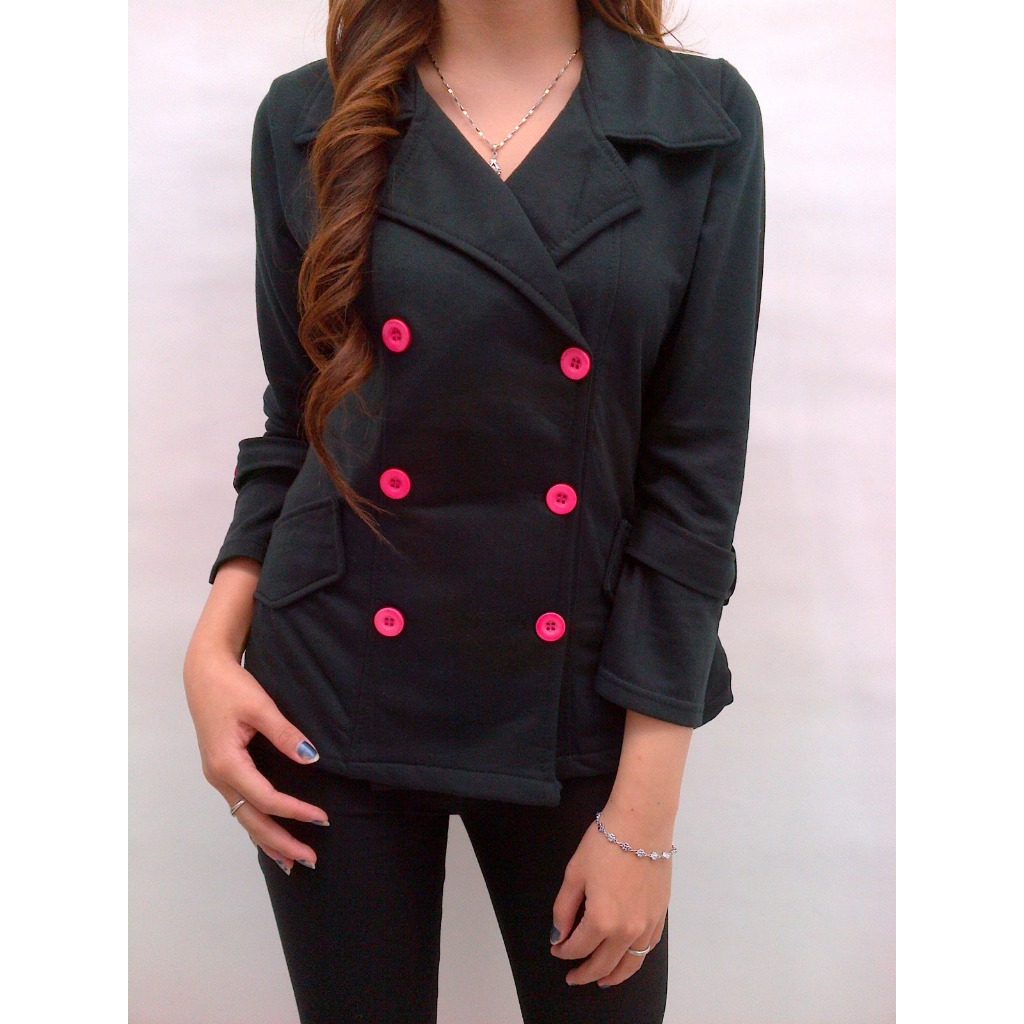Jual duomo - Blazer Gavriel Blazer Wanita Kancing Pink | Shopee Indonesia