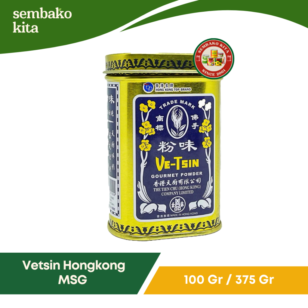Jual Ve-Tsin Hongkong - Micin MSG Vetsin 100 Gram / 375 Gram | Shopee ...