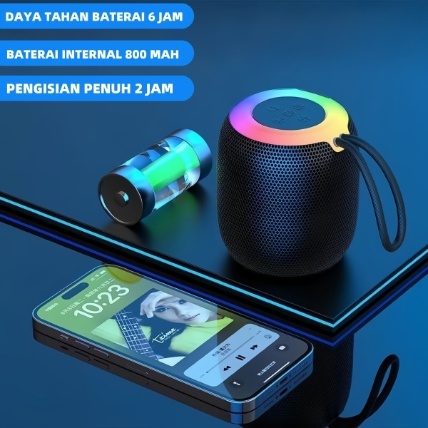 Jual Speaker Bluetooth Portable RGB Super Bass Speaker LED Bluetooth ...