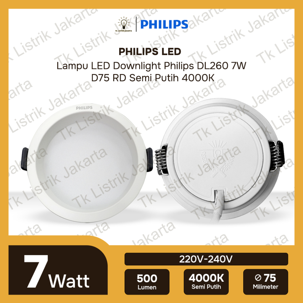 Jual Lampu LED Downlight Philips DL260 7W D75 RD | Shopee Indonesia