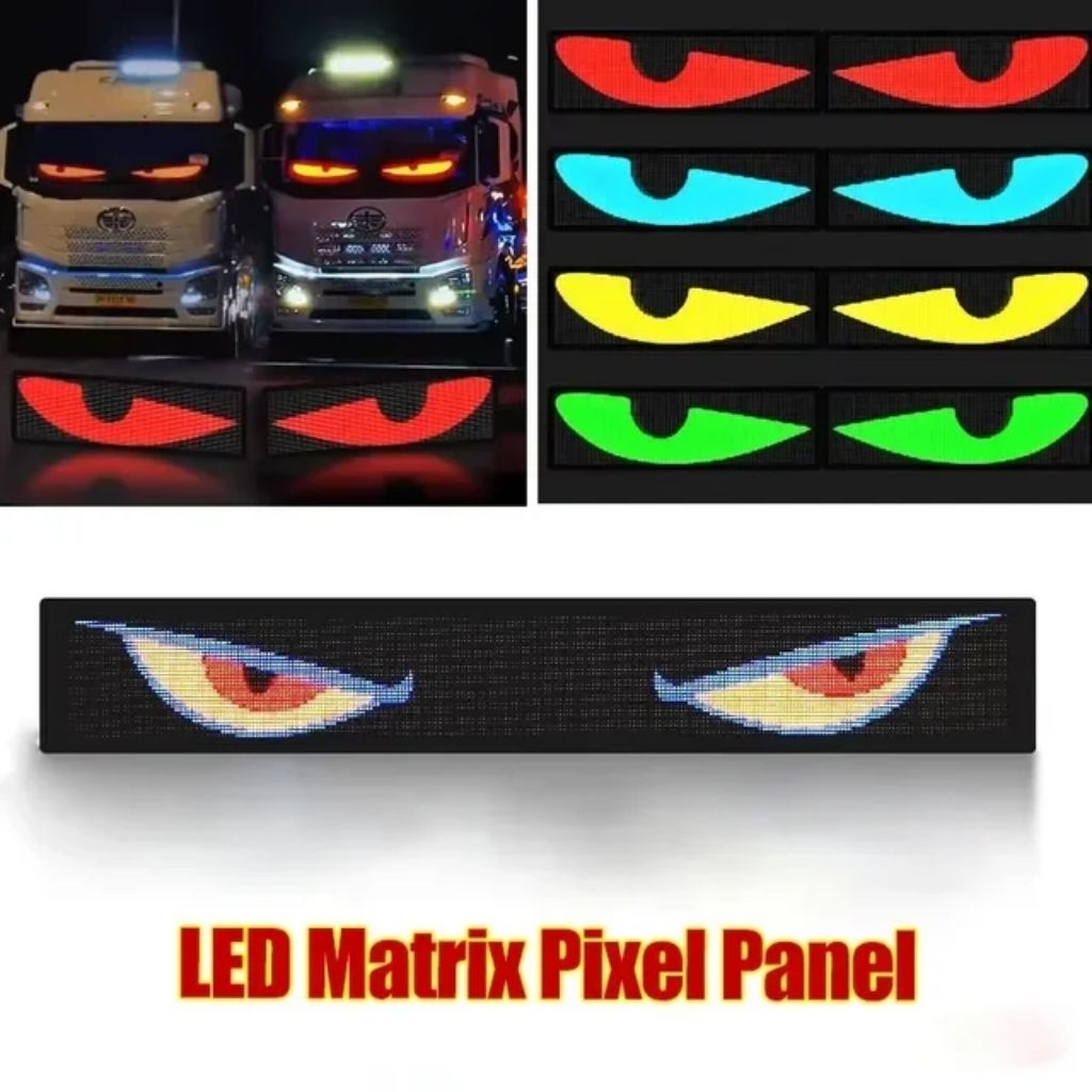 Jual TEEKA Led Matrix Panel Mobil Sign Source Bluetooth Lampu RGB ...
