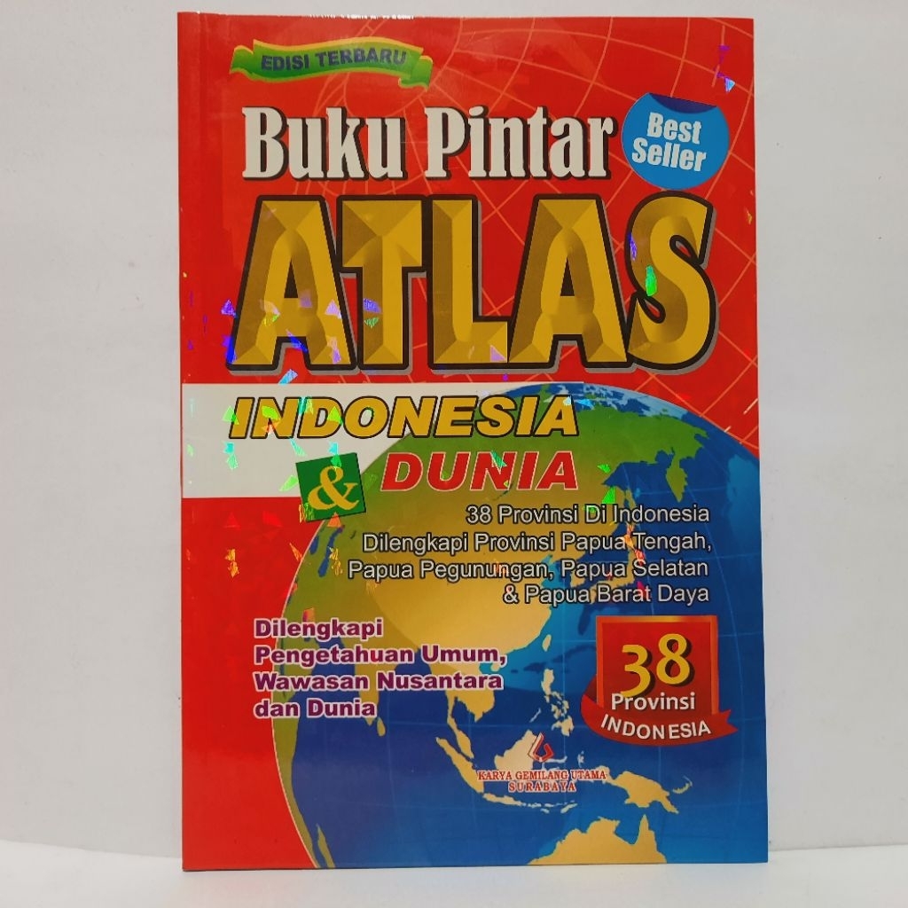 Jual Buku Pintar Atlas Indonesia dan Dunia Edisi Terbaru 38 Provinsi ...