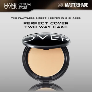 [SPECIAL MASTERSHADE] MAKE OVER Perfect Cover Two Way Cake TWC - Bedak Padat Bedak Compact High Coverage Ringan Wajah Flawless Make Up Tahan Lama Non-Comedogenic BEST SELLER Somethin Time Less w Maybe Euphoria