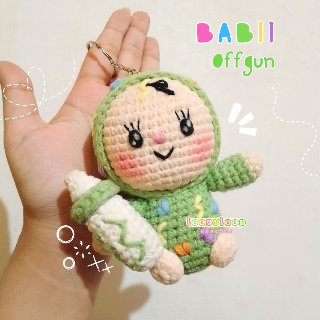 Jual [Loopyloop] Crochet BABII MASCOT OffGun GMM TV Keychain