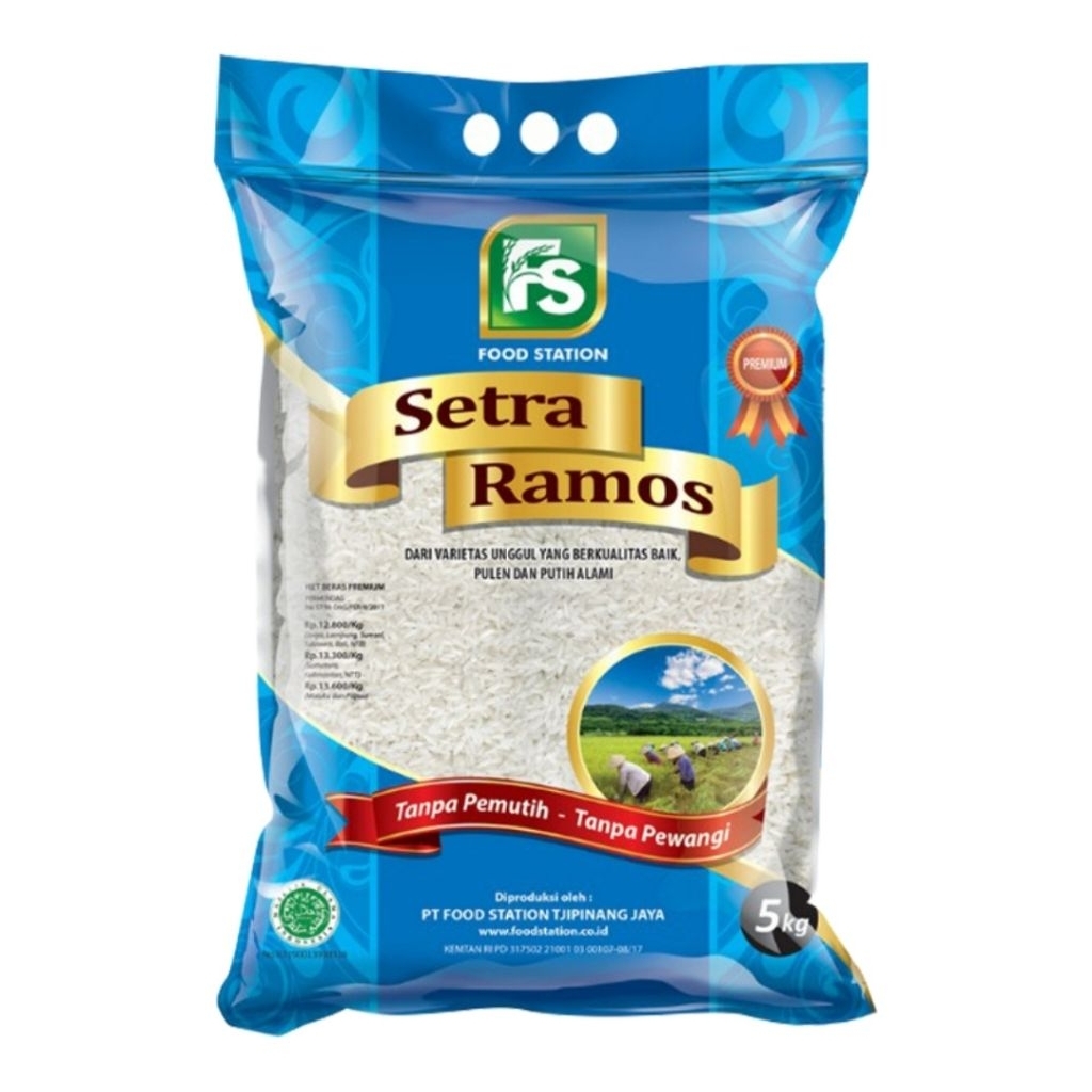 Jual FS Food Station Setra Ramos Beras Premium Rice 5 Kg | Shopee Indonesia