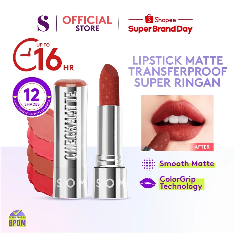 SOMETHINC Checkmatte Lipstick Transferproof dan Tahan Lama - Lipstick Batang