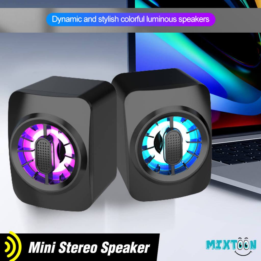 Jual Speaker USB A10 Aktif Mini Portabel RGB Gaming Laptop PC Komputer ...