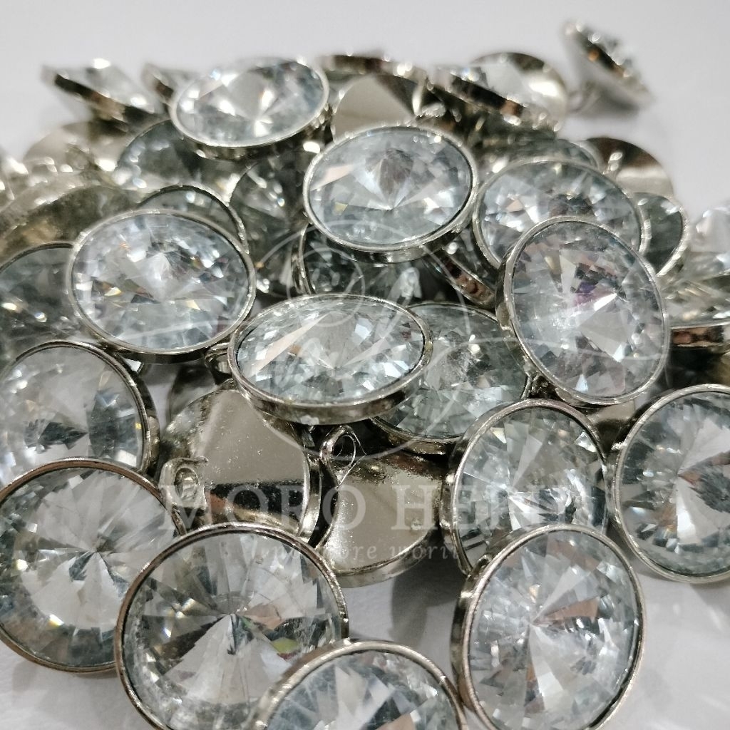 Jual KANCING KACA KRISTAL SWAROVSKI BERLIAN DIAMOND 23MM ISI 50PCS ...