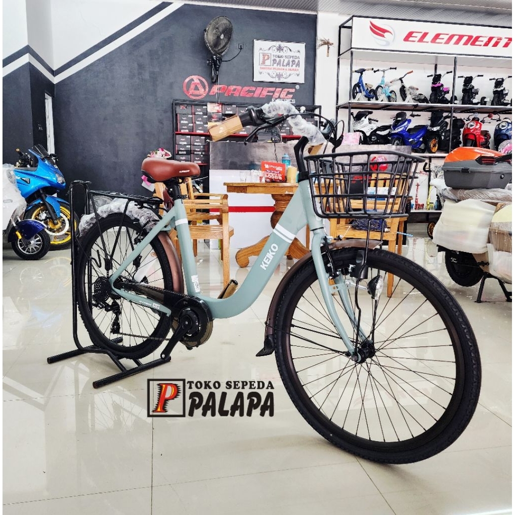 Jual CTB 26 ELEMENT KEIKO Alloy CIty Bike Sepeda Ofo Keranjang | Shopee ...