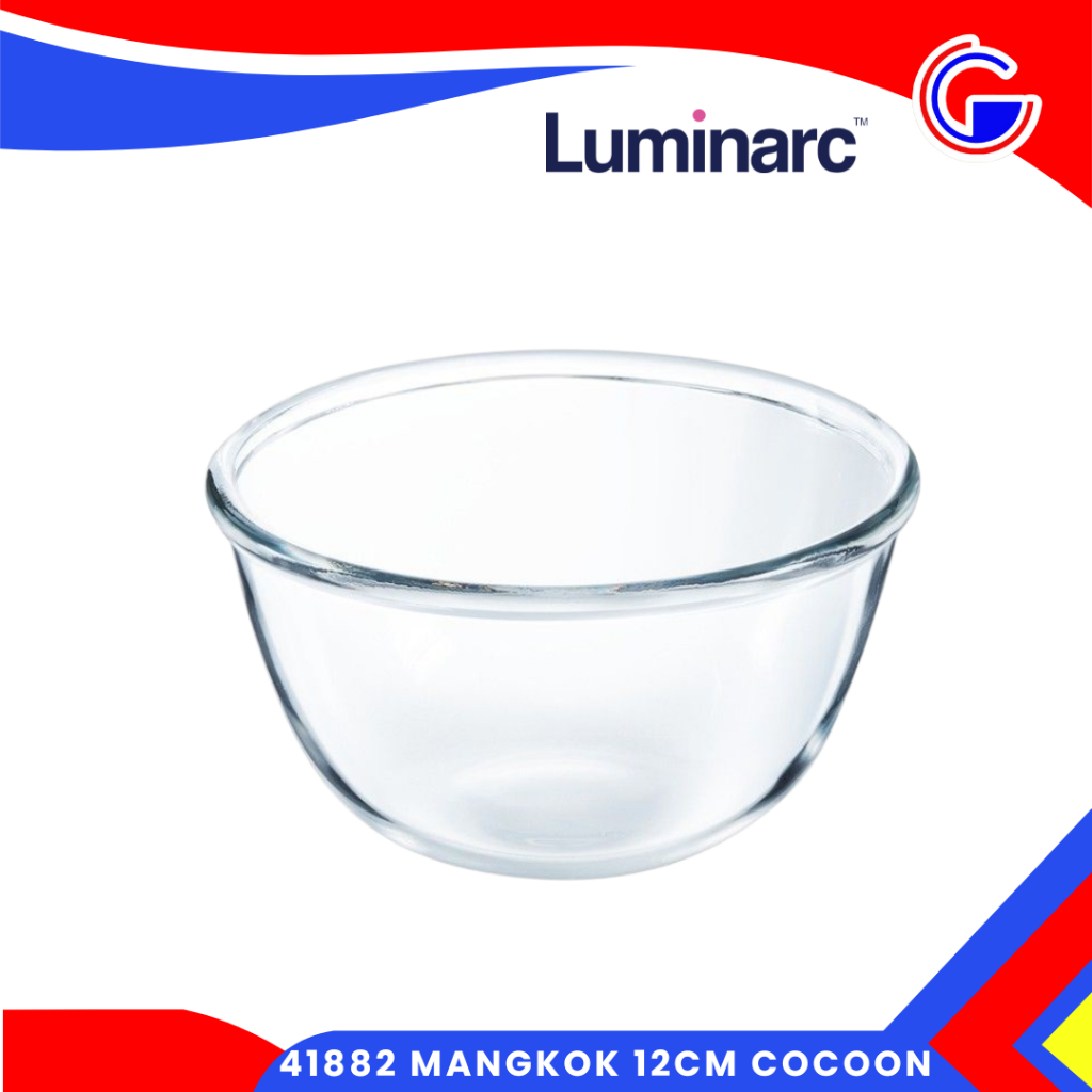 Mangkok Kaca Bening - Salad Bowl Kaca Transparan - 41882 Mangkok 12Cm Cocoon Luminarc