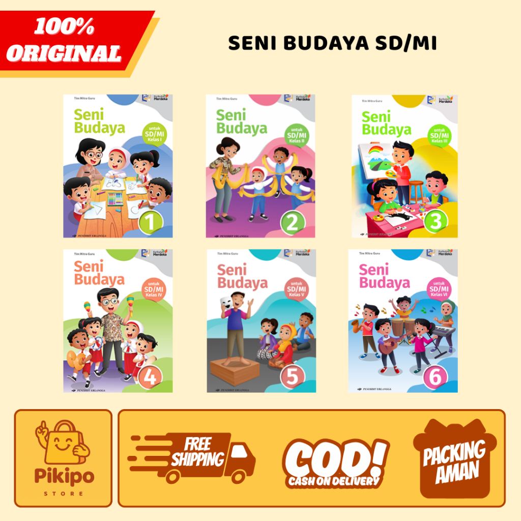 Jual SENI BUDAYA SD/MI KELAS 1 2 3 4 5 6 KURIKULUM MERDEKA - ERLANGGA ...