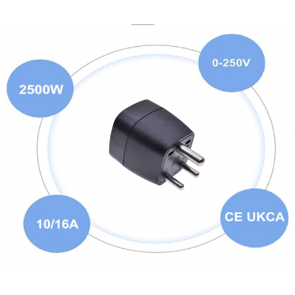 Jual Eu to Eu3 Plug Adapter Standard Socket Travel Converter India ...