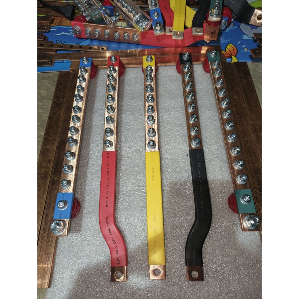 Jual BUSBAR 5×20 RSTN + GROUND PANJANG 35 CM UNTUK MCCB 200A | Shopee ...
