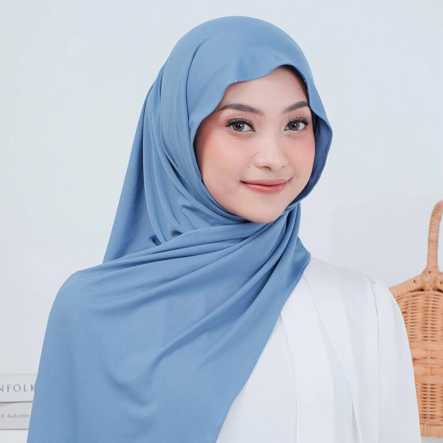Instant Hijab Pashmina - Denim