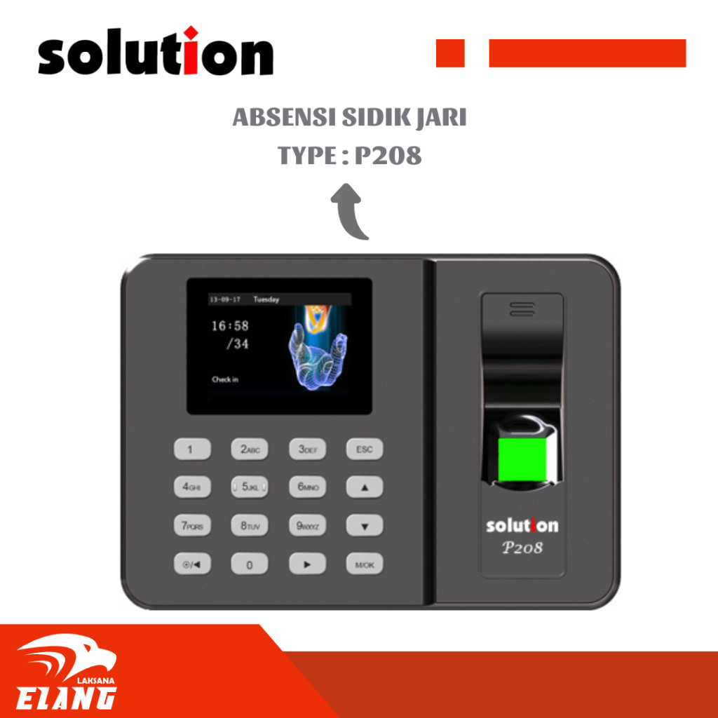 Jual Mesin Absensi Fingerprint Solution P208 | Shopee Indonesia